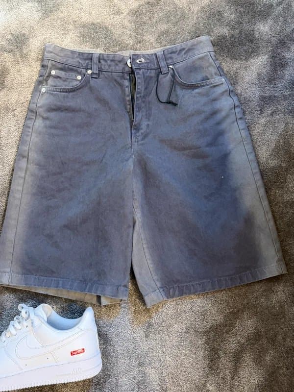 Bershka Bershka Baggy Jorts Shorts Grey Washed Y2K Skater Size 29
