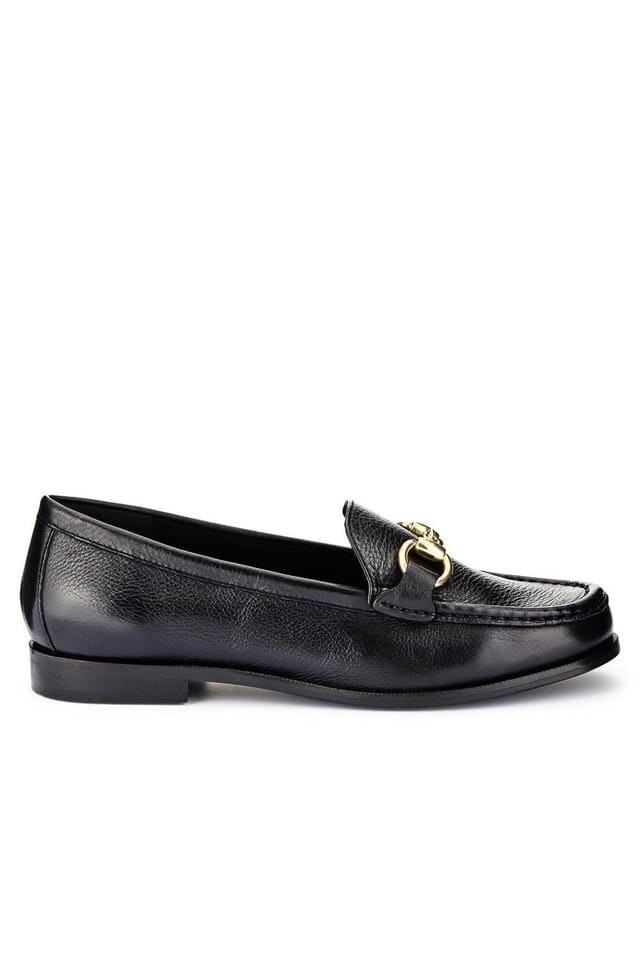 Jones Bootmaker Jones Bootmaker Women's Tadley Leather Loafers in Black - 2