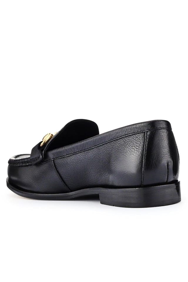 Jones Bootmaker Jones Bootmaker Women's Tadley Leather Loafers in Black - 3