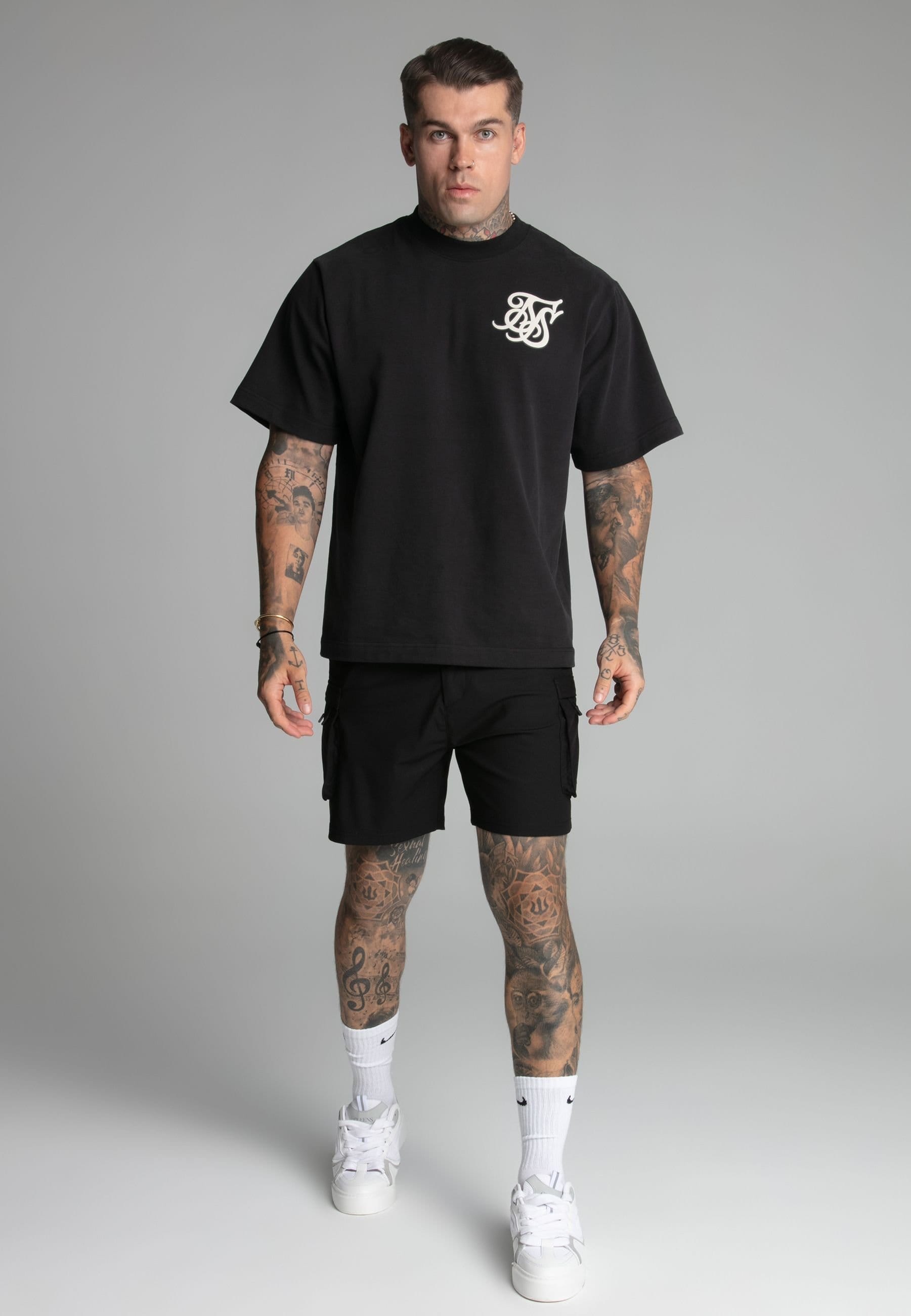 SikSilk SikSilk Men's Black Logo T-Shirt - 4