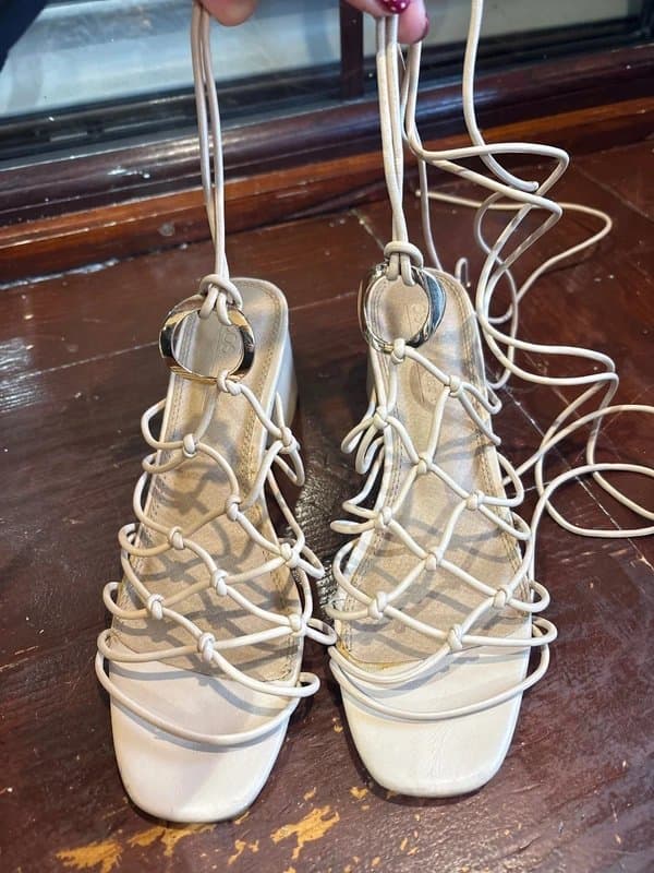 ASOS ASOS beige/cream wrap around sandals