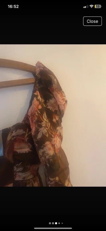 ASOS ASOS Design Burgundy Pink Floral Floaty Lightweight Chiffon Blouse Top sz 8 BNWT