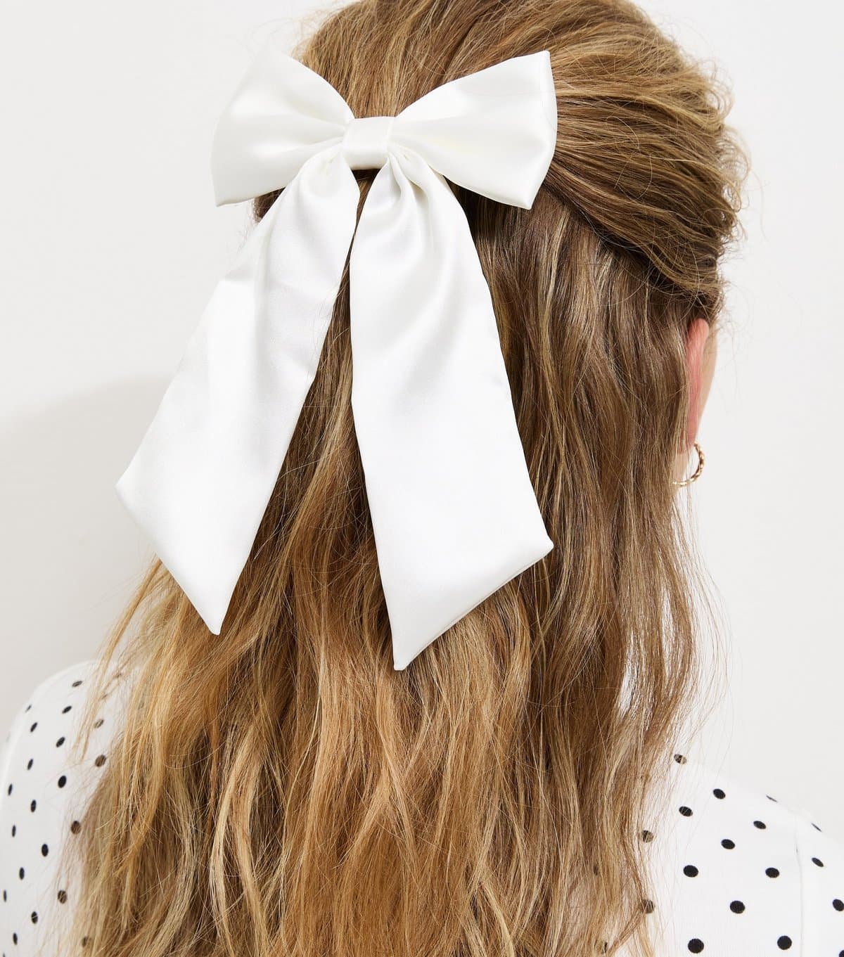 New Look New Look White Satin Bow Hair Slide