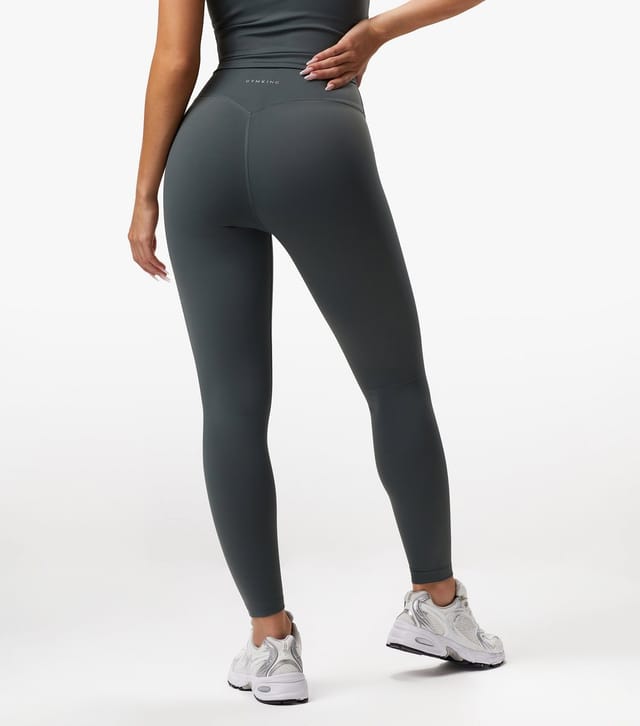Gym King Women's 365 Khaki Green High Waist Leggings Gym King New Look - 3