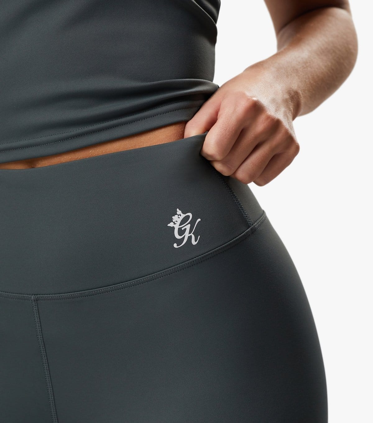 Gym King Women's 365 Khaki Green High Waist Leggings Gym King New Look - 4