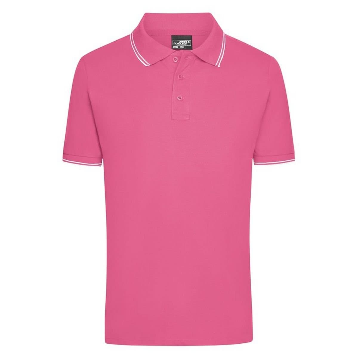 James and Nicholson James and Nicholson Men's Pique Polo Shirt in Pink