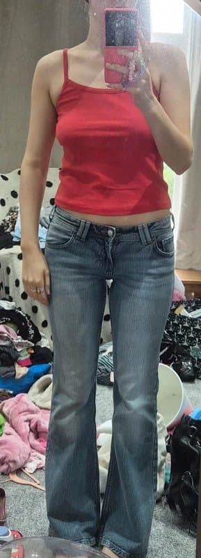 Bershka Bershka embroidered low rise jeans