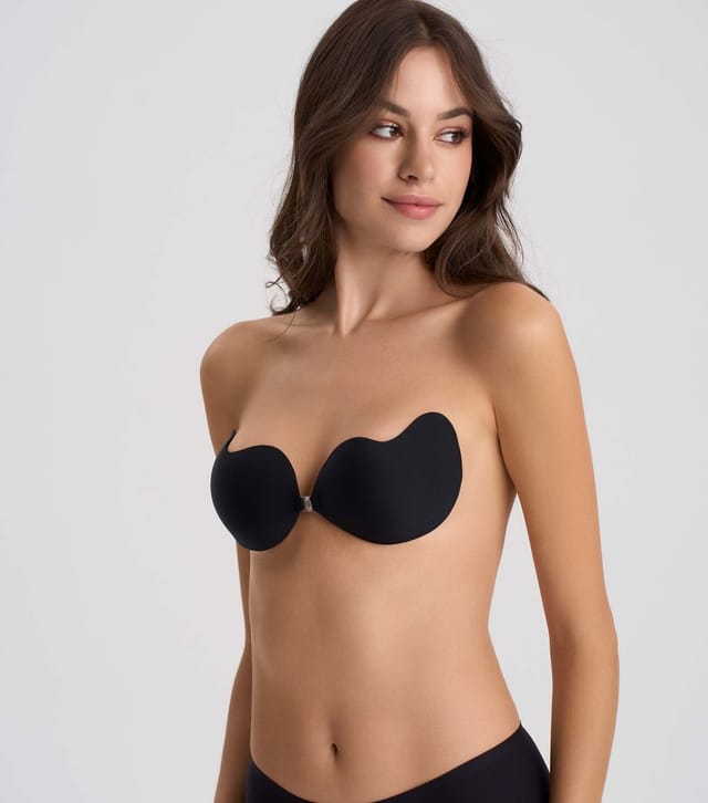 Nude Intimates Women's Black Stick On Mango Bra Nude Intimates New Look - 3