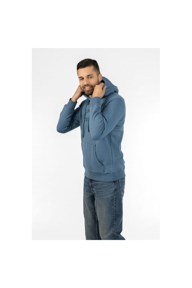 Hush Puppies Hush Puppies Men's HP Emboss Hoodie in Blue - 3