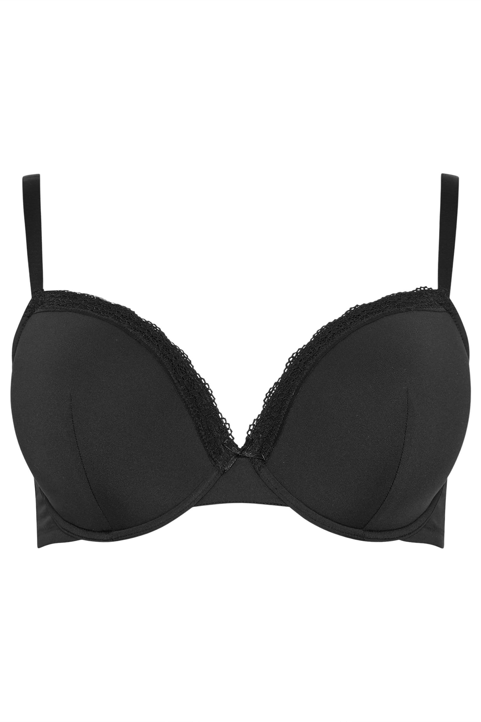 Yours Yours Women's 3 Pack Lace Trim Padded T-Shirt Bras in Purple - 4