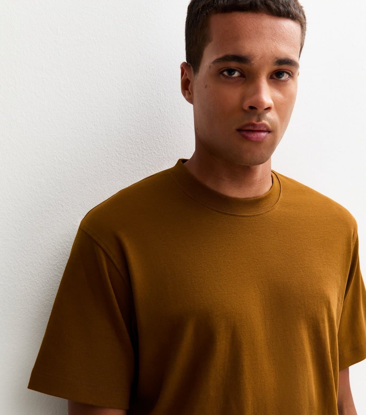 jack & jones Men's Brown Oversized Heavyweight T-shirt Jack & Jones New Look