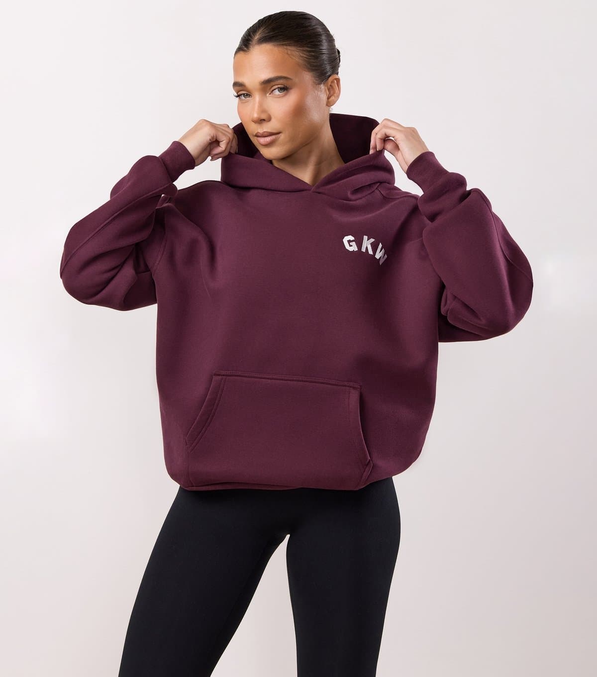 Gym King Women's Women's Dark Burgundy Inspire Oversized Hoodie Gym King New Look