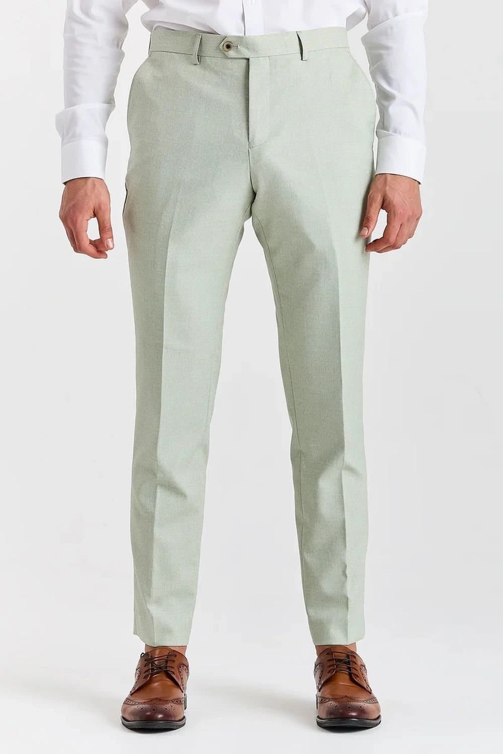 Paul Andrew Paul Andrew Men's Belmont Trousers Wedding Suit Pants in Pale Green