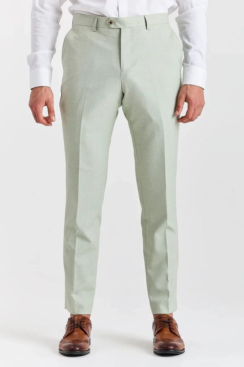 Paul Andrew Paul Andrew Men's Belmont Trousers Wedding Suit Pants in Pale Green - 1