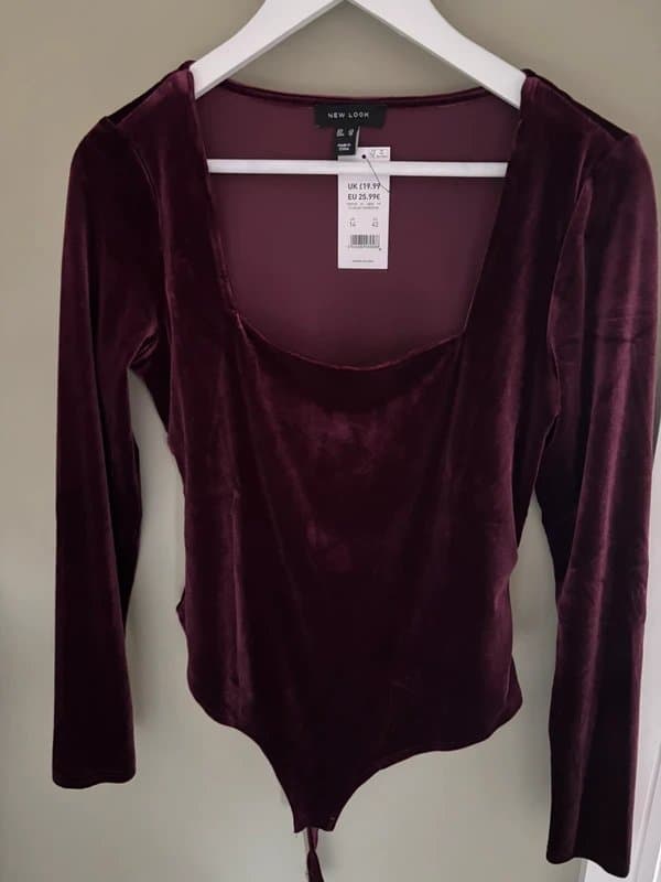 New Look Ladies velvet bodysuit