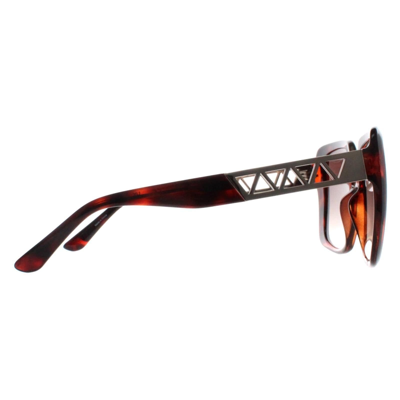 Guess Guess Women's Square Dark Havana Brown Gradient GU7689 in Black - 4