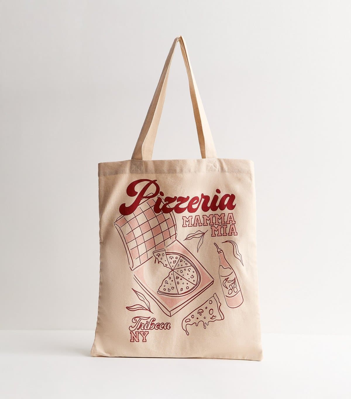 New Look Stone Pizzeria Print Tote Bag New Look