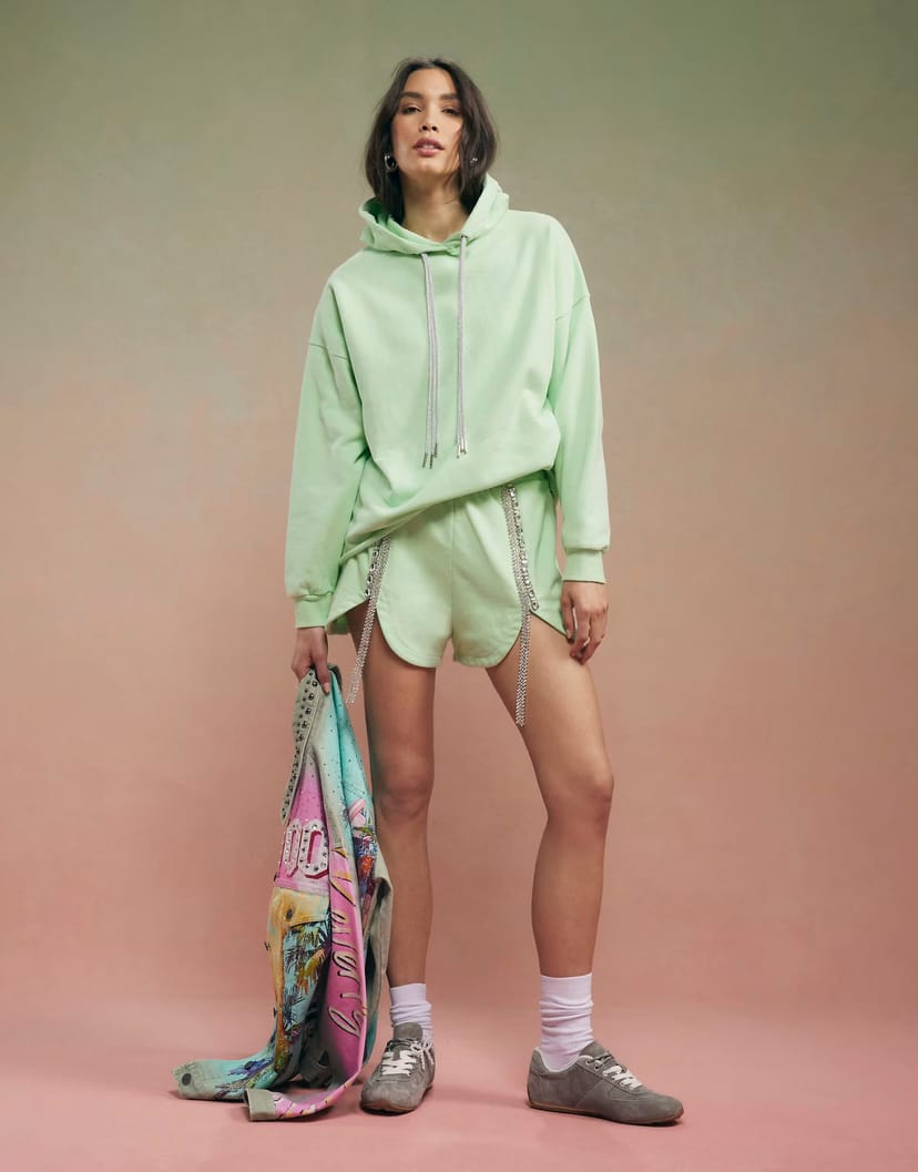 ASOS River Island Year zero embellished shorts in green - 1