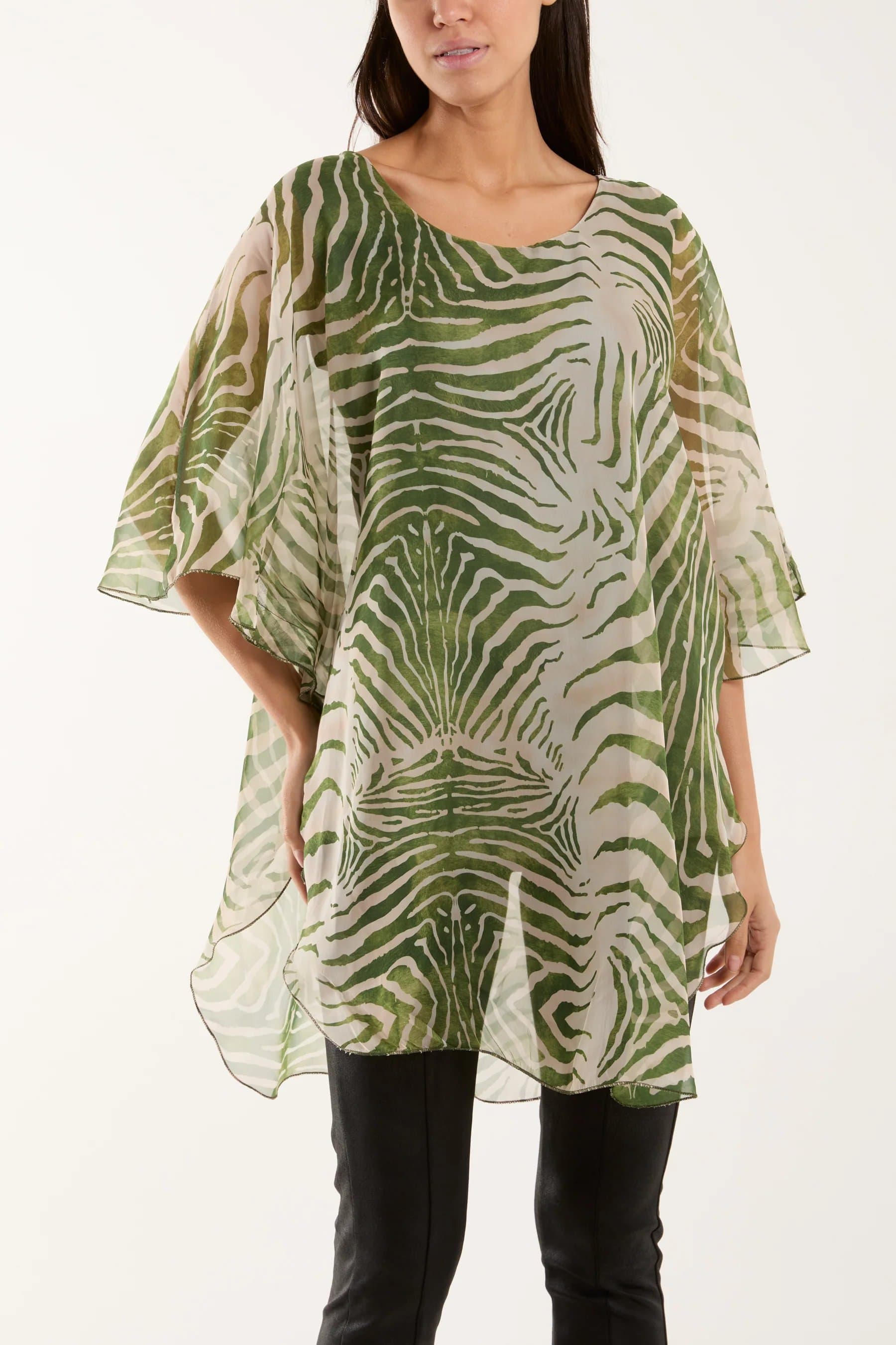 Blue Vanilla Zebra Oversized Tunic