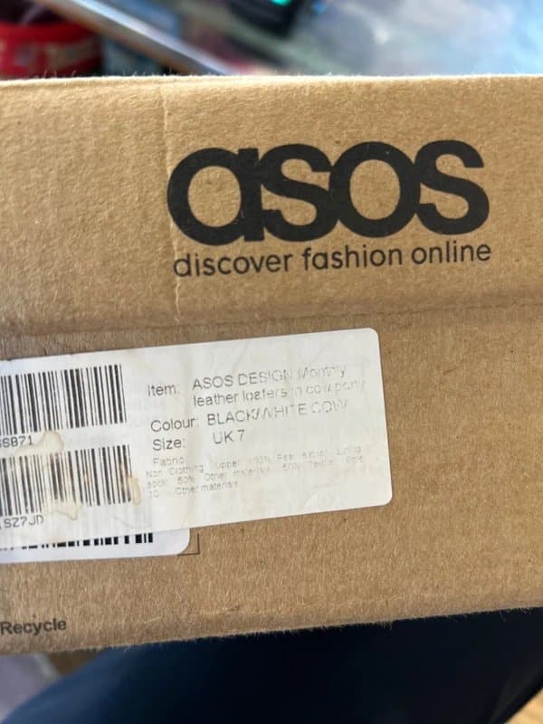 ASOS Leather Cow print loafers