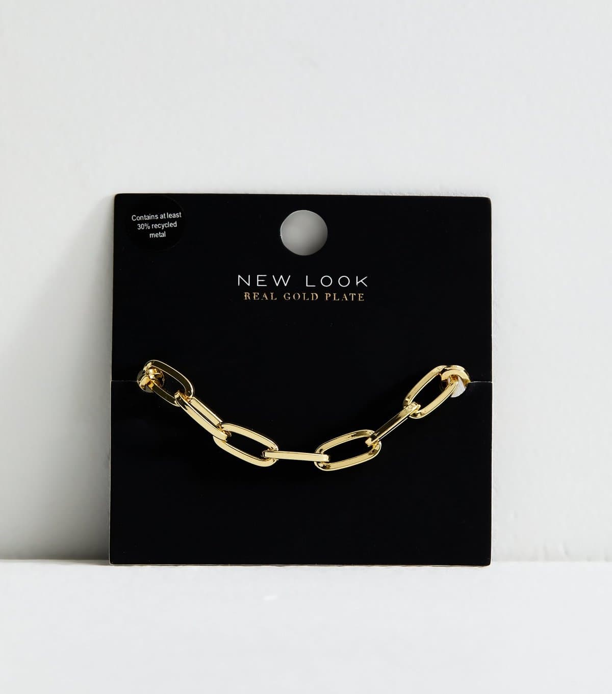 New Look New Look Gold Rectangle Chain Link Bracelet