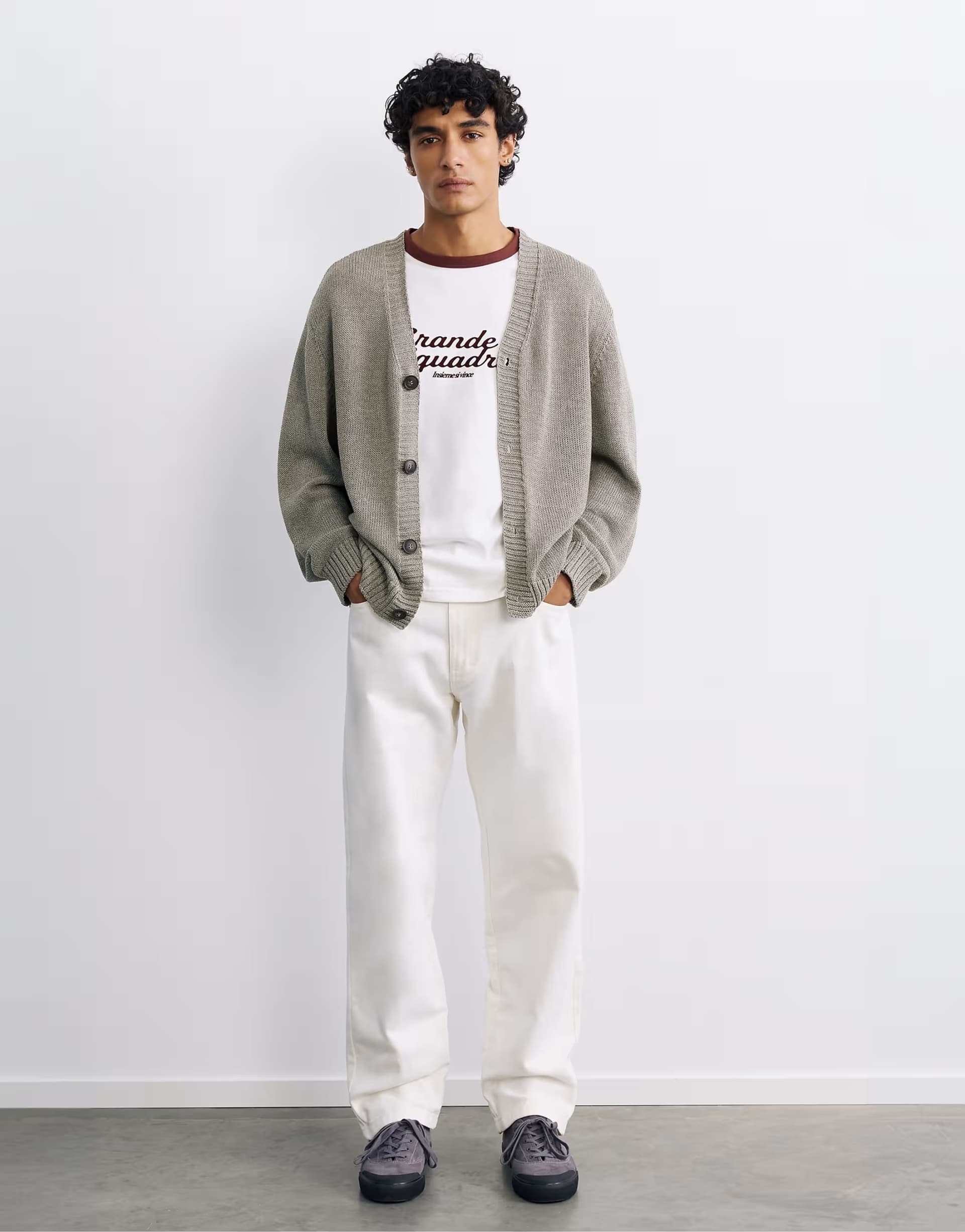 ASOS Pull&Bear Straight-leg jeans in off-white
