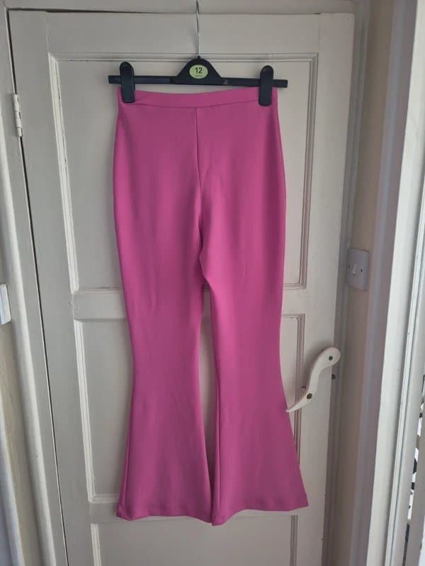 ASOS Design Asos Design womens hot pink flared trousers size 8 like new