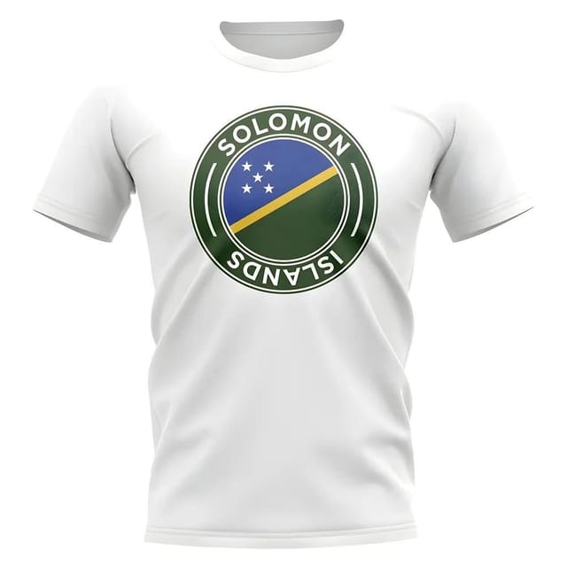 Solomon Islands Solomon Islands Men's Mens Football Badge T-Shirt in White - 2