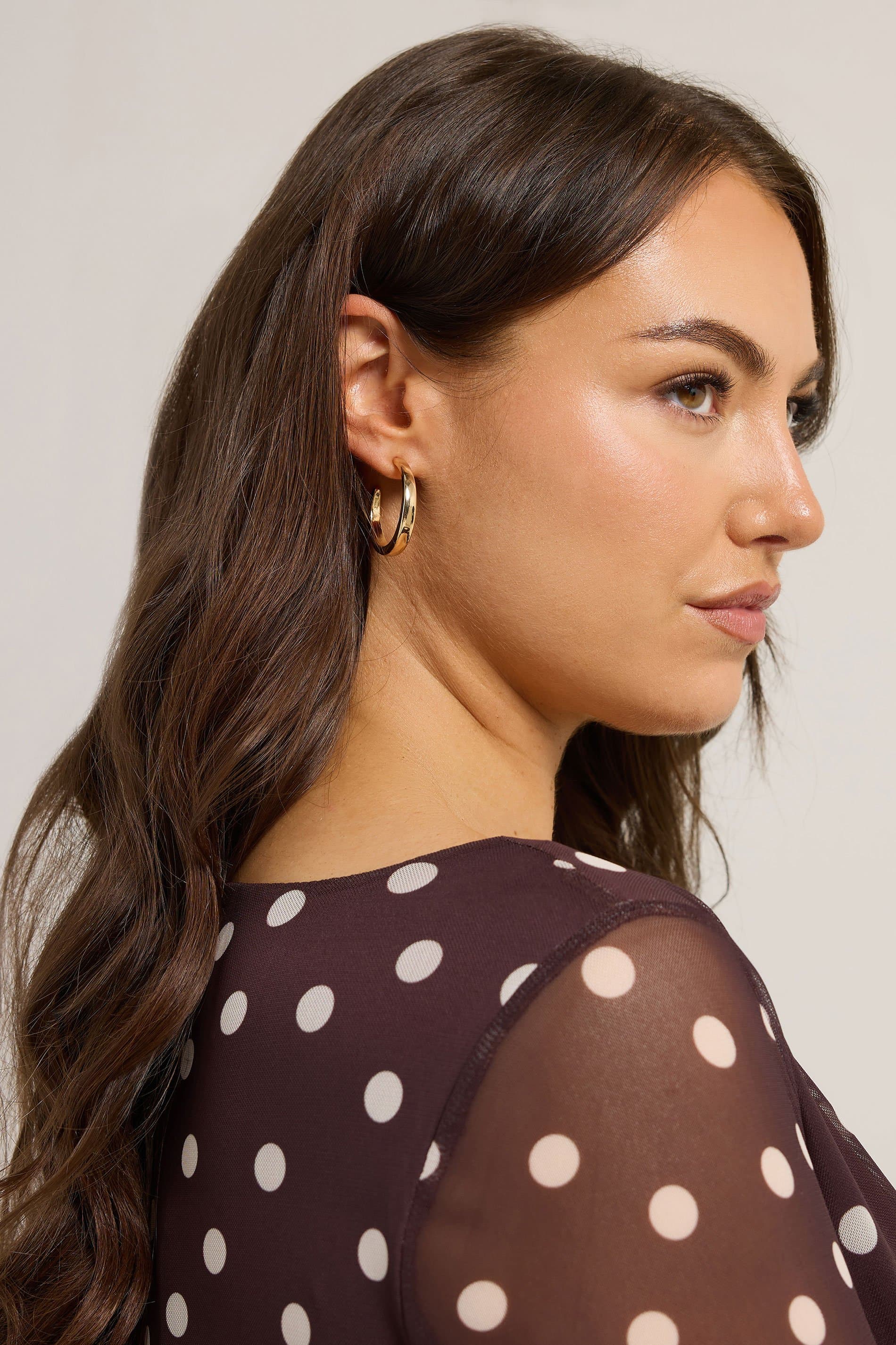 Yours 3 Pack Gold Tone Classic Hoop Set