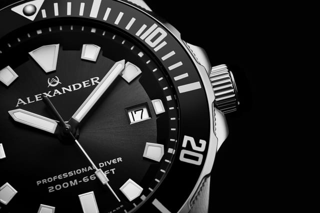 Alexander Alexander Men's A501B Vathos Luxury Diver's Watch 42mm in Black - 2