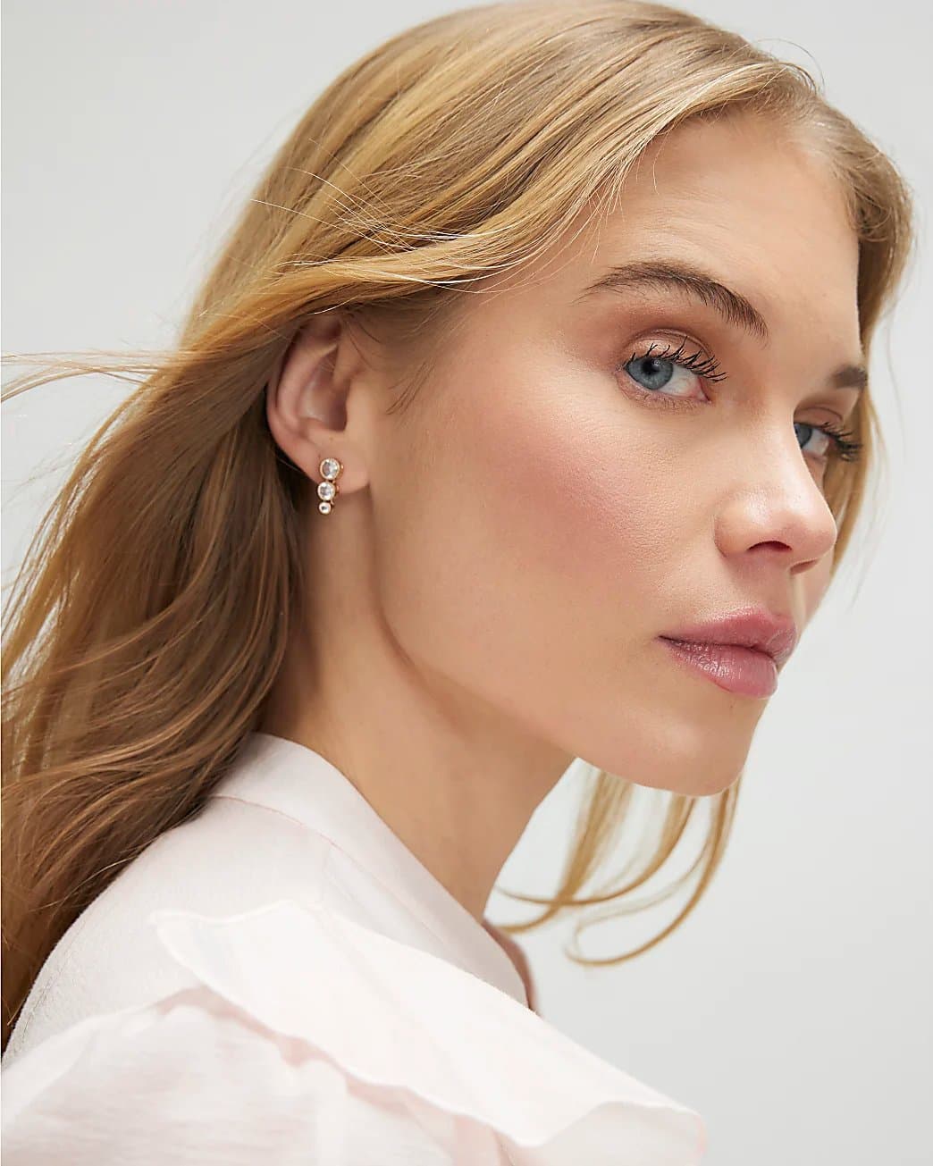 River Island River Island Womens Gold Diamond Simulant Drop Earrings