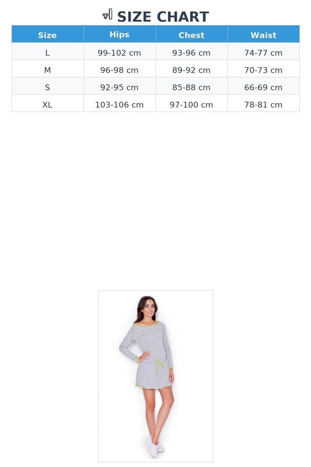 Love Lace Love Lace Women's Sporty Sweatshirt Knit Mini Dress with Tied Waist in Grey - 3