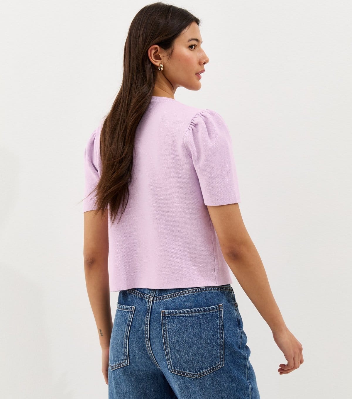 New Look Women's Lilac Lightweight Short Sleeve Cardigan New Look - 4