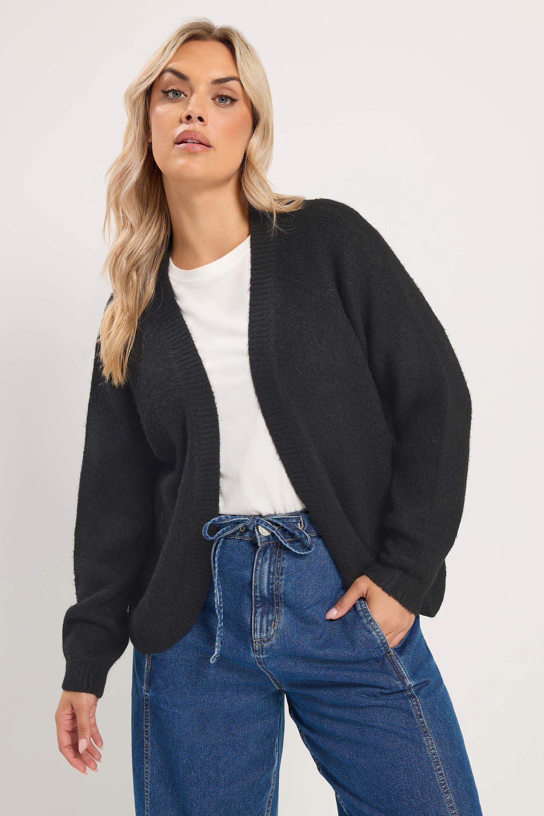 Yours Plus Size Black Shrug Cardigan