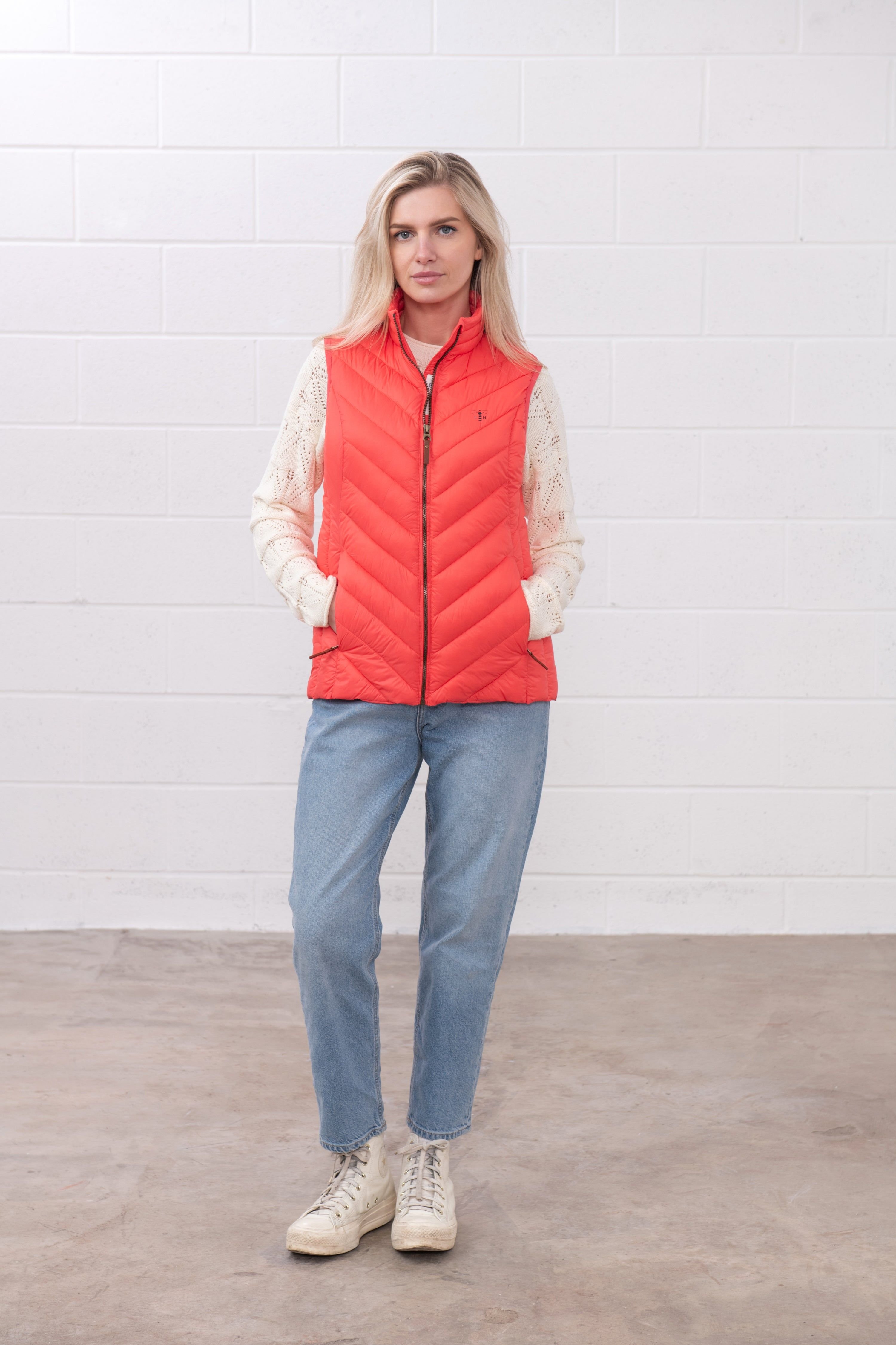 Lighthouse Clothing Lighthouse Clothing Women's Laurel Gilet in Coral - 4