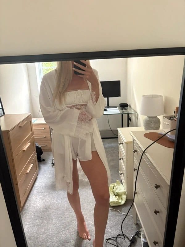 Silk Silk bridal robe / gown - 1