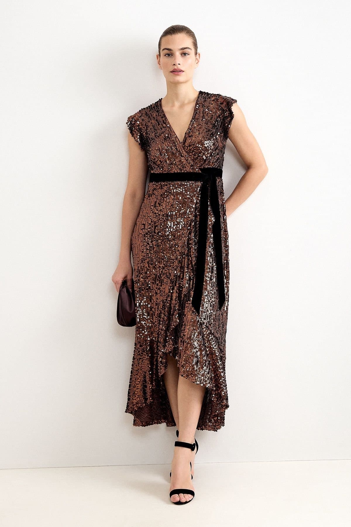 Phase Eight Phase Eight Women's Enja Maxi Dress in Chocolate