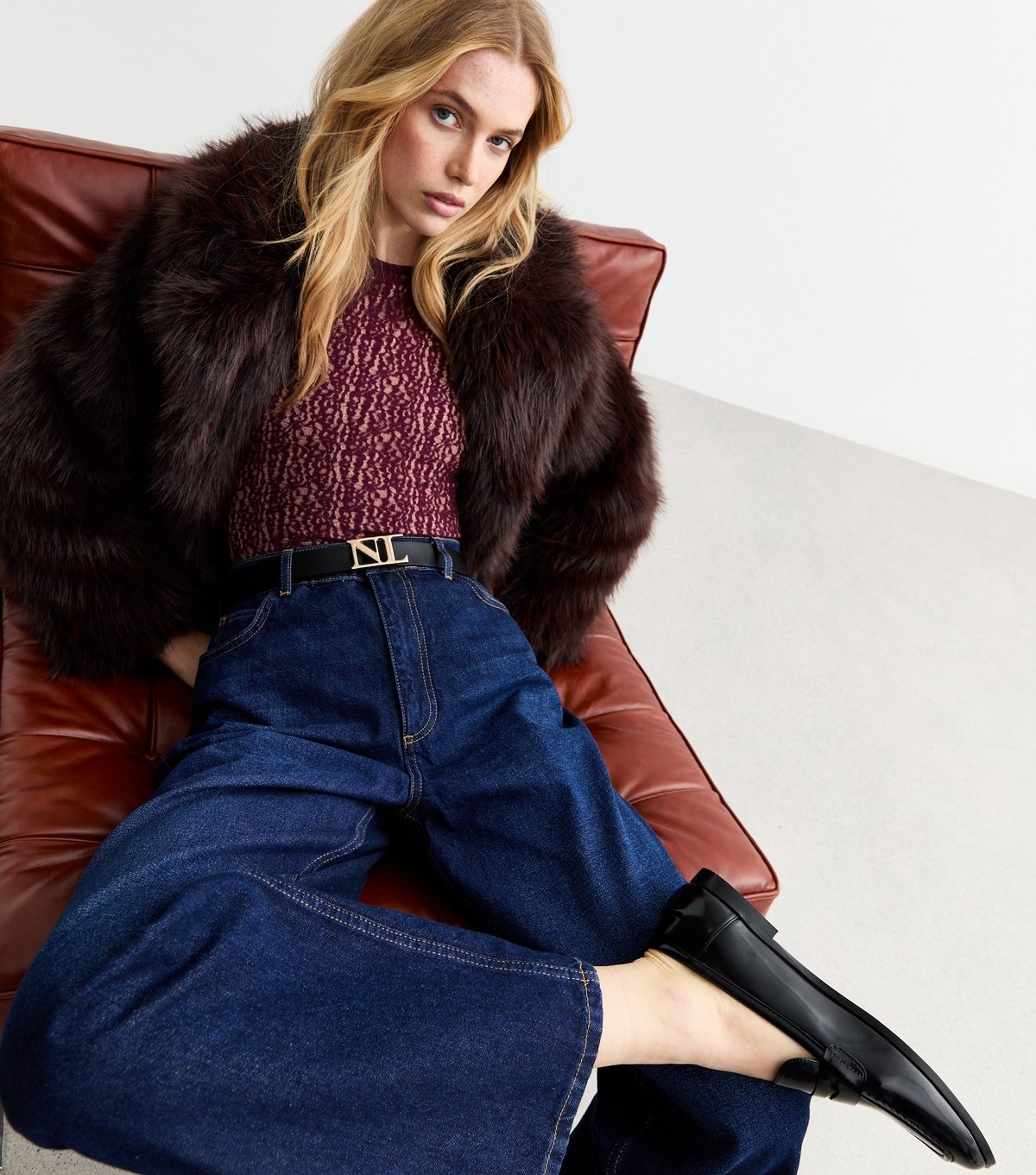 New Look Women's Burgundy Mesh Stretch Long Sleeve Bodysuit New Look - 3