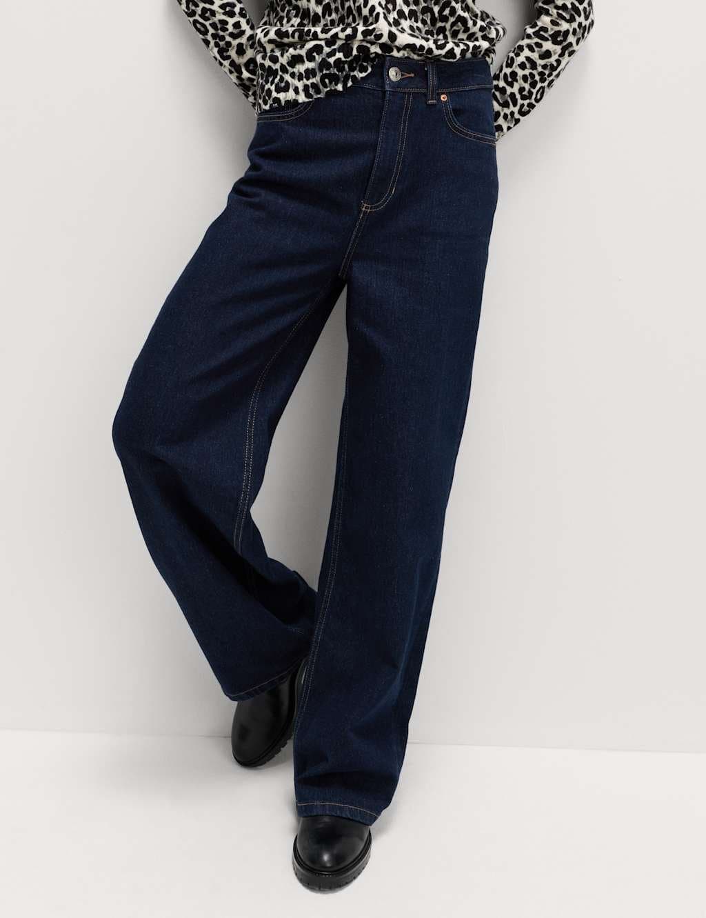 Marks & Spencer M&S The Wide-Leg Jeans Indigo Mix