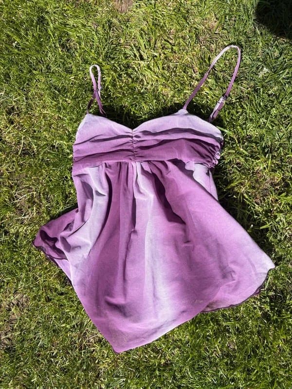 New Look Vintage y2k new look purple mesh fairy cami