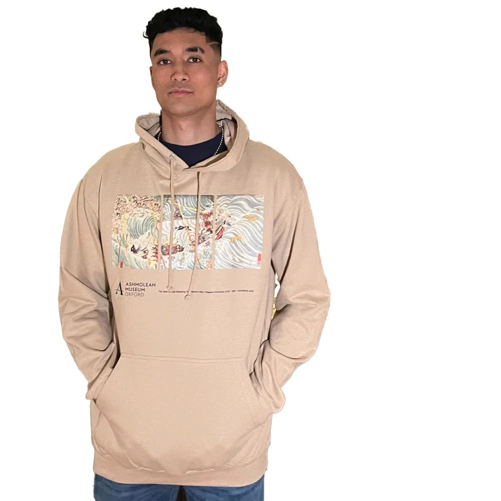 Ashmolean Ashmolean Men's Taira Ghosts Hoodie in Light Sand - 3