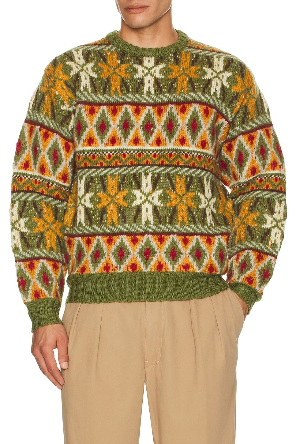 revolve Crew Fair Isle Pattern 3G Sweater
