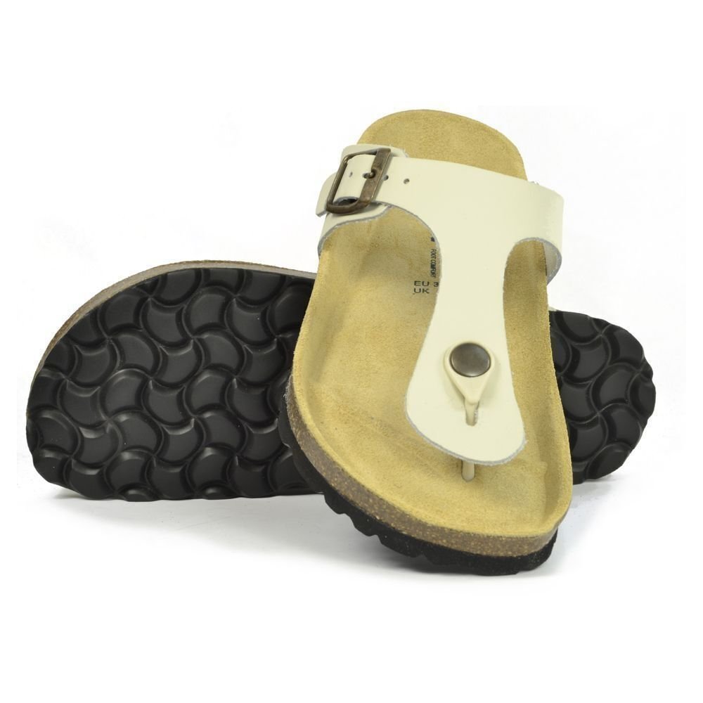 Sanosan Sanosan Women's Geneve Designer Leather Sandals in Ivory - 3