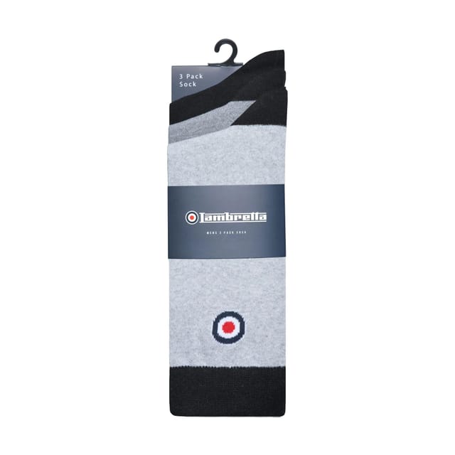 Lambretta Lambretta Men's Paisley Socks (Pack of 3) in Jet Black - 2