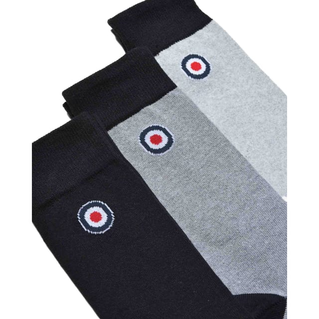 Lambretta Lambretta Men's Paisley Socks (Pack of 3) in Jet Black - 3