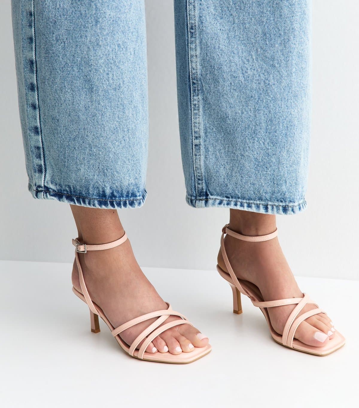 New Look New Look Light Pink Faux Leather Stiletto Sandals