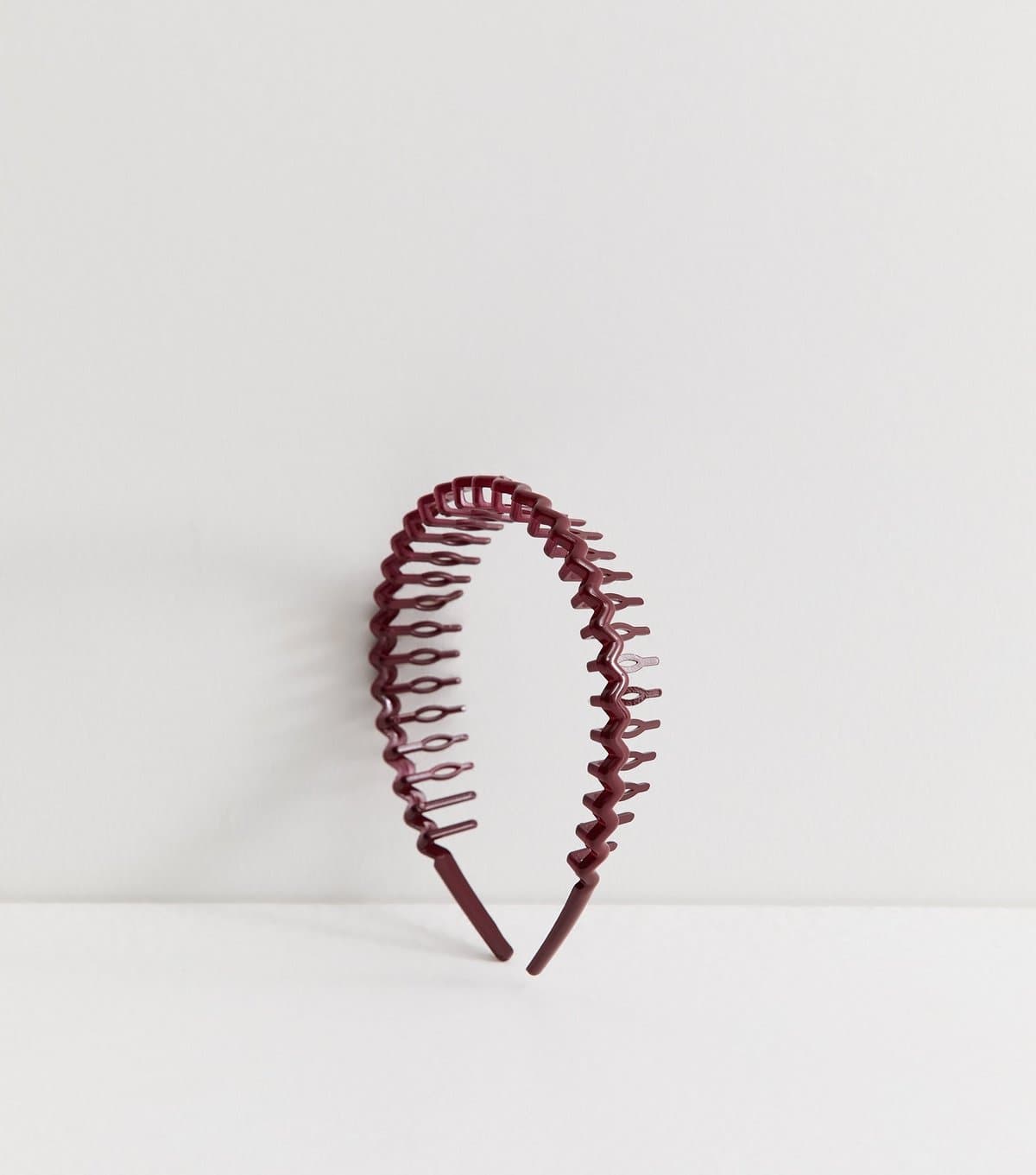New Look Dark Burgundy Shiny Comb Headband New Look