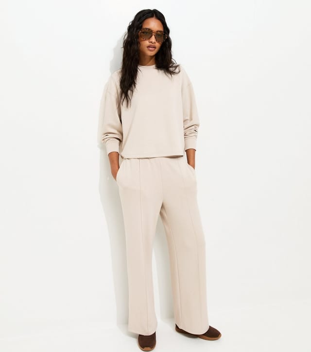 New Look Women's Premium Stone Wide Leg Joggers New Look - 3