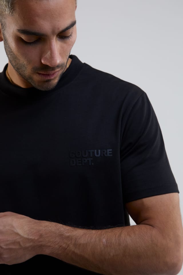 BCouture BCouture Men's Regular Fit Cotton T-Shirt in Black - 2