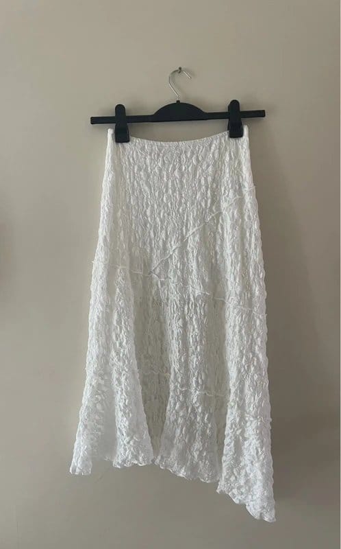 Bershka Bershka white lace midi skirt - 1